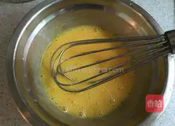 Illustration of how to make edamame egg pancake 6