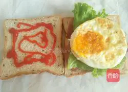 Simple breakfast ~ illustration of how to make a sandwich 6