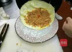 Illustration of how to make omurice rice 5