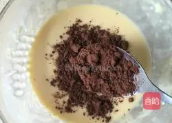 Matcha cocoa Illustration of how to make pink waffles 6