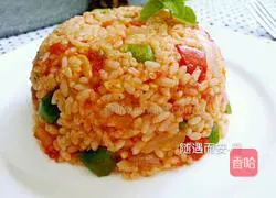 Illustration of how to make Spanish-style fried rice 12