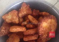 Illustration of how to make fried pumpkin cake 9