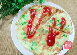 Illustration of how to make ham and egg pancakes 7