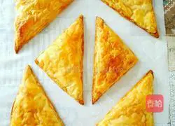 Illustration of how to make puff pastry butter sandwich 2