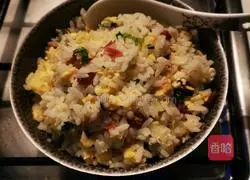 The new pineapple fried rice in the recipe Practice illustration 5
