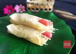 Sausage and potatoes Illustration of how to make silk roll pancakes 20