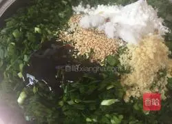 Five-color leeks Illustration of how to make dumplings 4