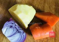 Illustration of how to make curry chicken rice 3