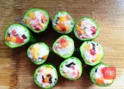 Illustration of how to make fruit fried rice weight loss meal 9