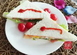 Illustration of how to make breakfast sandwiches 12