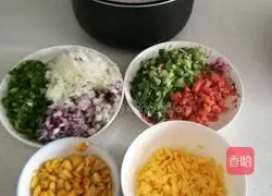 Vegetable and egg fried rice recipe 1