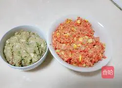 Illustration of how to make double-layered double-stuffed buns 4