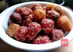 Illustration of how to make colorful small sesame balls/small glutinous rice balls 7