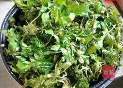 Illustration of how to make shepherd's purse dumpling stuffing 2