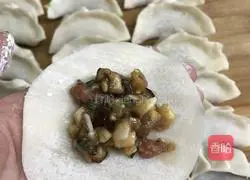 Illustration of how to make mushroom and pork dumplings 3