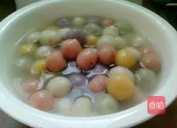 Illustration of how to make colorful glutinous rice balls 10