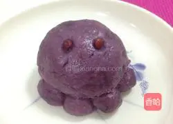 Illustration of how to make octopus and purple potato steamed buns 15
