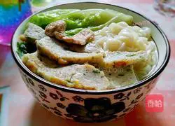 Illustration of how to make fish cake bowl noodles 9