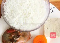 Illustration of how to make shrimp and tofu chinchilla rice 1