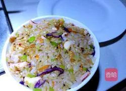 Illustration of how to make squid fried rice 8