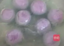 Illustration of how to make purple potato chocolate dumplings 12