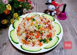 Illustration of homemade Yangzhou fried rice 8