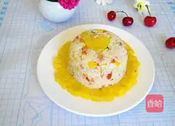 Pineapple Chicken Illustration of how to make fried rice 14