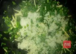 Illustration of Fried Rice with Shredded Green Vegetables and Winter Bamboo Shoots 5