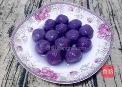 Illustration of how to make purple potato and osmanthus glutinous rice balls 17
