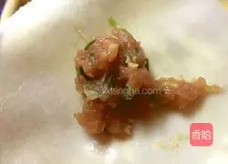 Illustration of how to make fresh meat wontons 4