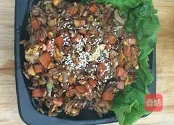 Onion and egg fried rice recipe illustration 8