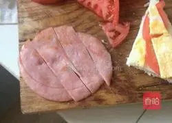 Illustration of how to make ham sandwich 5