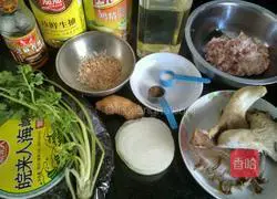 Illustration of how to make oyster mushroom and pork wontons 1