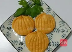Illustration of how to make pumpkin shell steamed buns 17