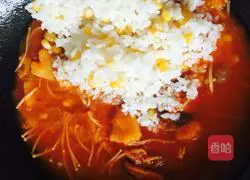 Illustration of how to make spicy cabbage fried rice 1