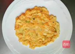 Illustration of how to make green onion egg pancake 9