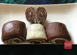 Illustration of how to make two-color steamed buns 5