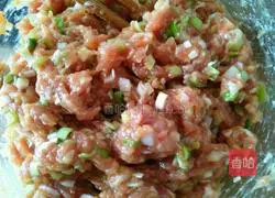 Illustration of how to make wonton stuffing 7