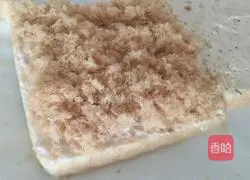 Illustration of making meat floss sandwich 3