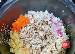 Assorted braised rice - Illustration of rice cooker lazy rice 3