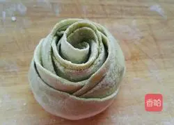 Rose Illustration of making steamed buns with pork belly (Matcha) 13
