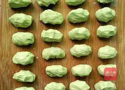 Illustration of how to make matcha chocolate glutinous rice balls 5