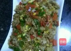 Three-color egg fried rice Illustration of how to do it 13