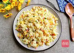 Illustration of how to make curry fried rice 9