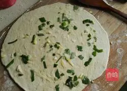 Illustration of how to make scallion pancakes 6