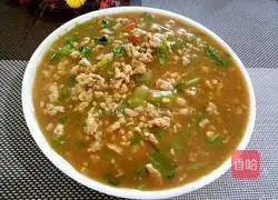 Illustration of how to make minced pork noodles 12