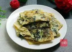 Illustration of how to make perilla and shrimp egg pancake 10