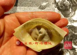 Shrimp Illustration of how to make meat wontons 9