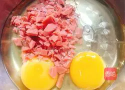 Illustration of how to make sausage and egg pancakes 2