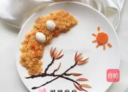 Creative Lotus Star Fried Noodles Recipe Illustration 8